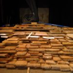 Timber stacked to dry in kiln